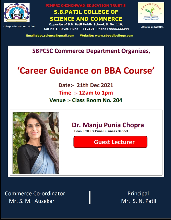 Career Guidance on BBA course, SBPCSC