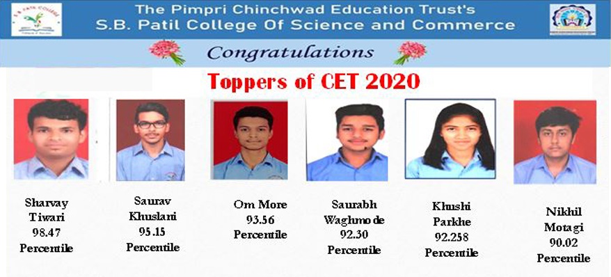 Toppers of CET 2020, SBPCSC